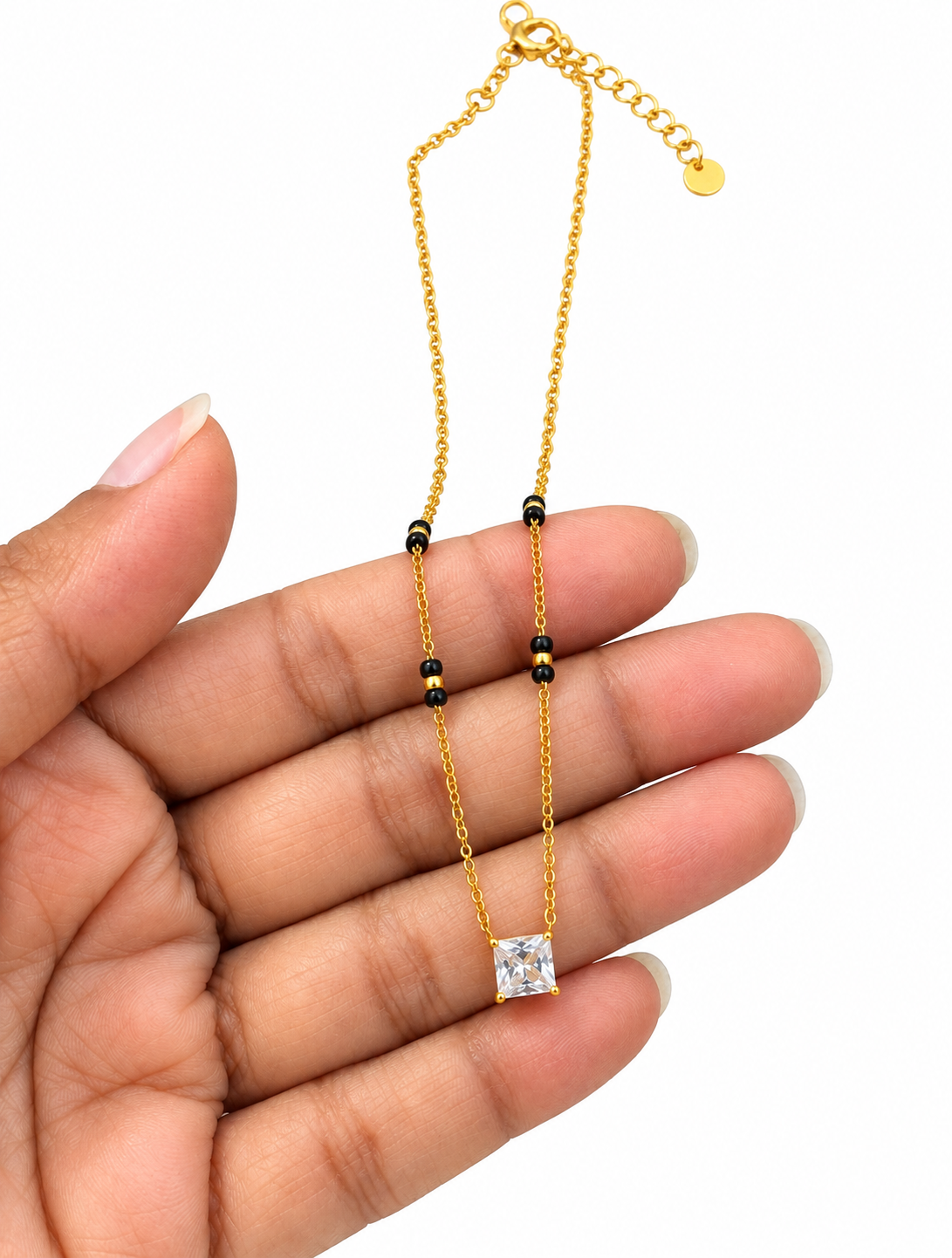 Square Solitaire Mangalsutra