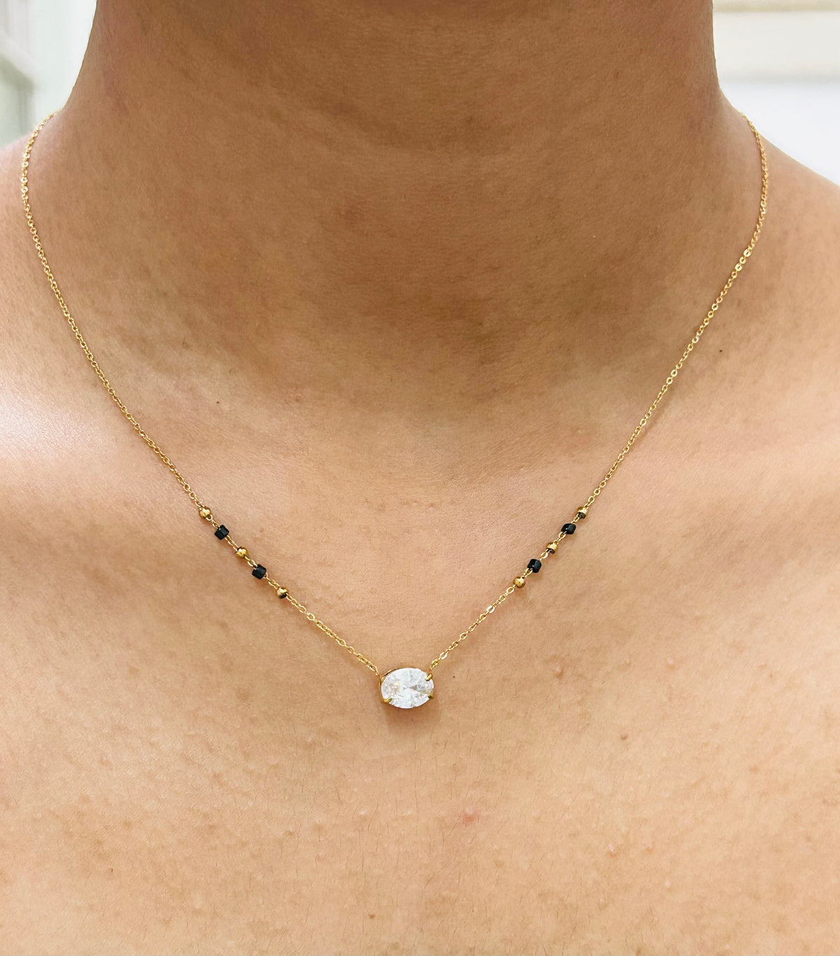 Crystal Solitaire Mangalsutra