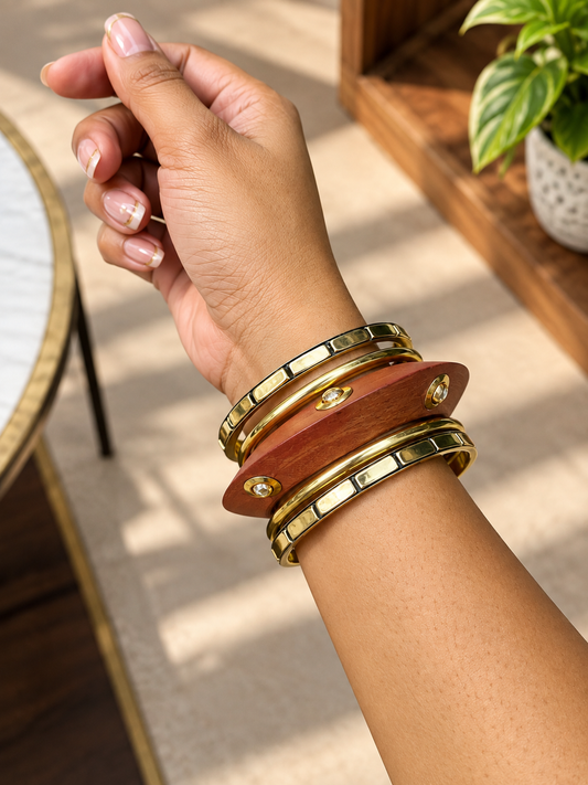 Wooden Statement Bangles