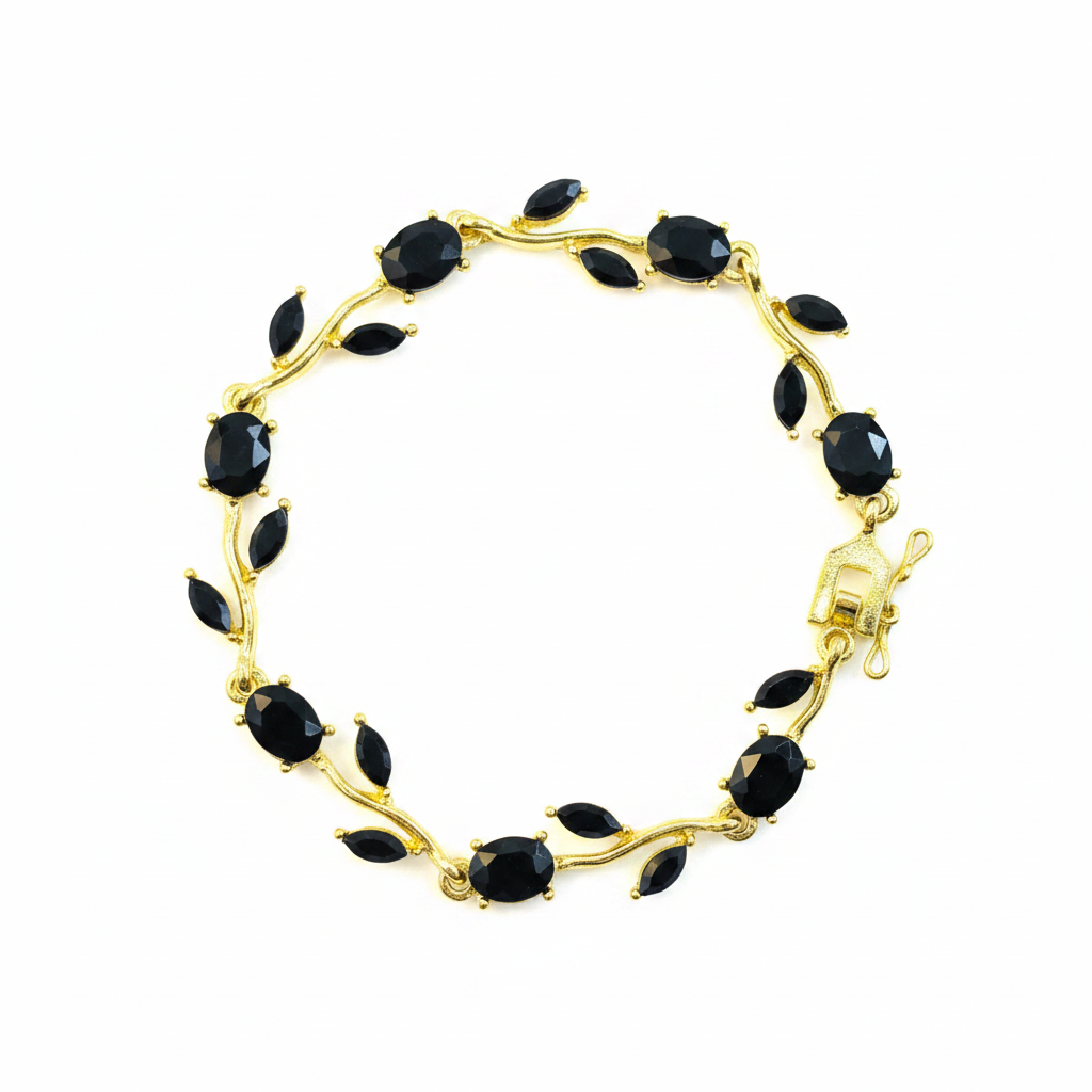 Midnight Tulip Bracelet – white background product photography