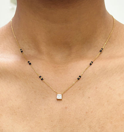 Square Solitaire Mangalsutra