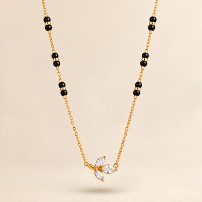 Crystal Leaflet Mangalsutra