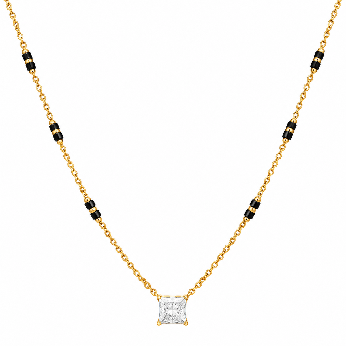 Square Solitaire Mangalsutra