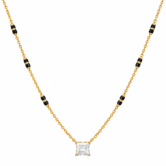 Square Solitaire Mangalsutra