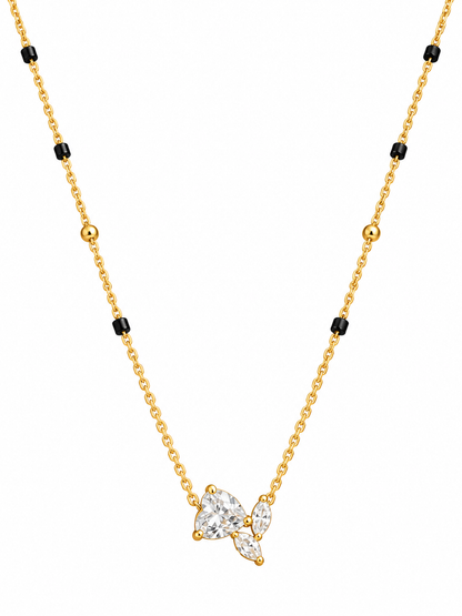 Crystal Leaf Mangalsutra