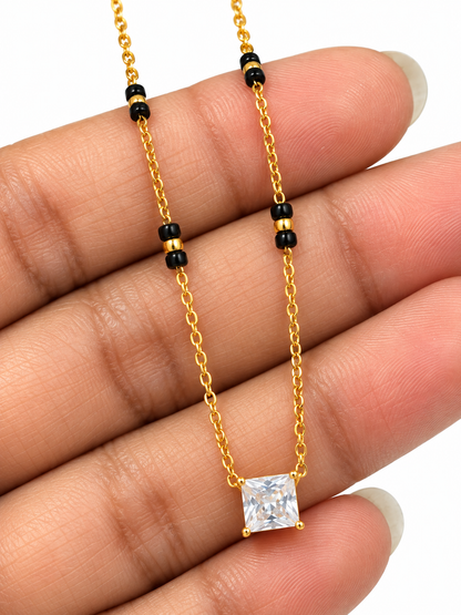 Square Solitaire Mangalsutra
