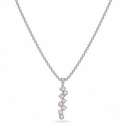 Pink Crystal Drop Pendant