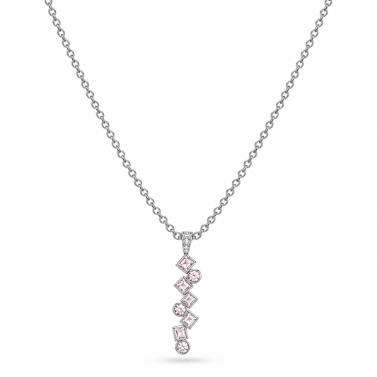 Pink Crystal Drop Pendant
