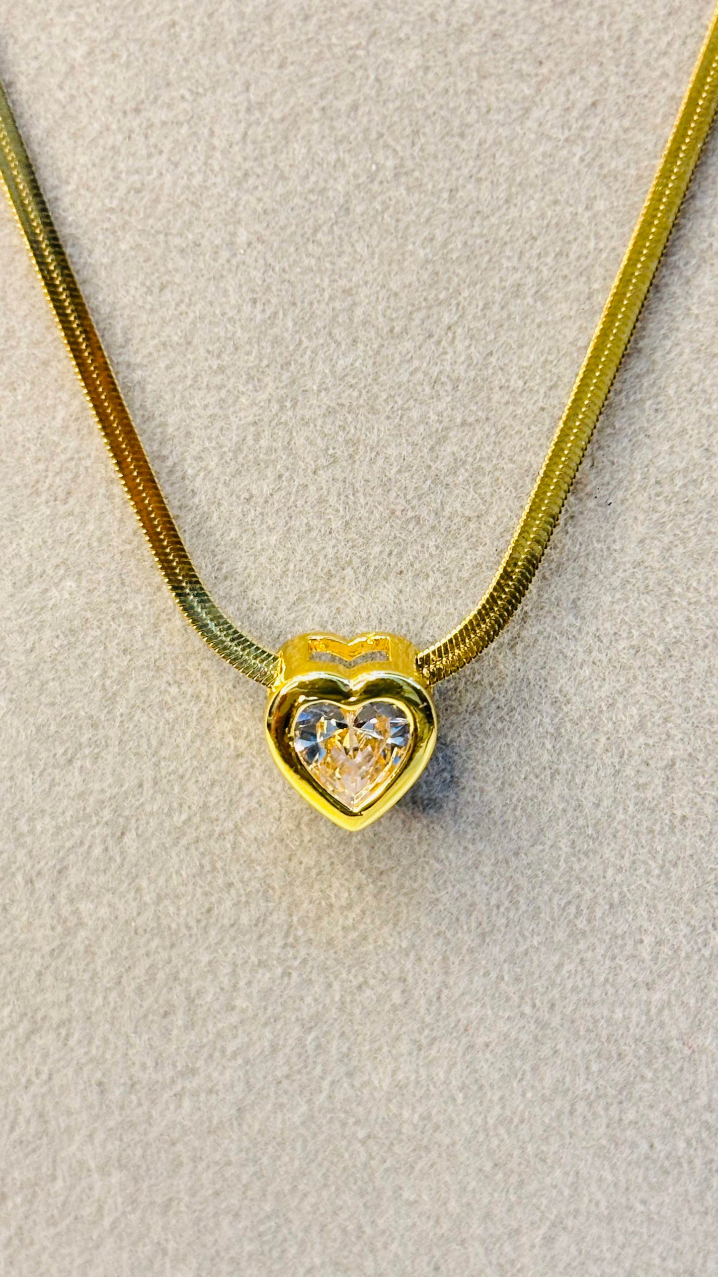 Heart CZ Pendant Necklace