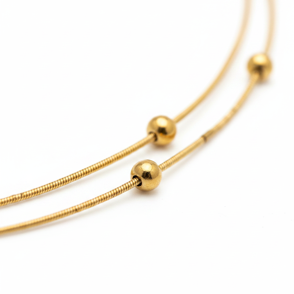 Double satellite necklace macro
