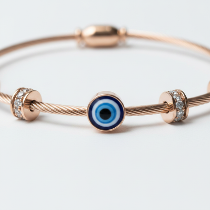 Evil Eye Bangle - Close-up Charm Detail