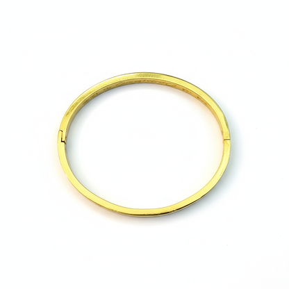 Gold Bangle Top View - White Background