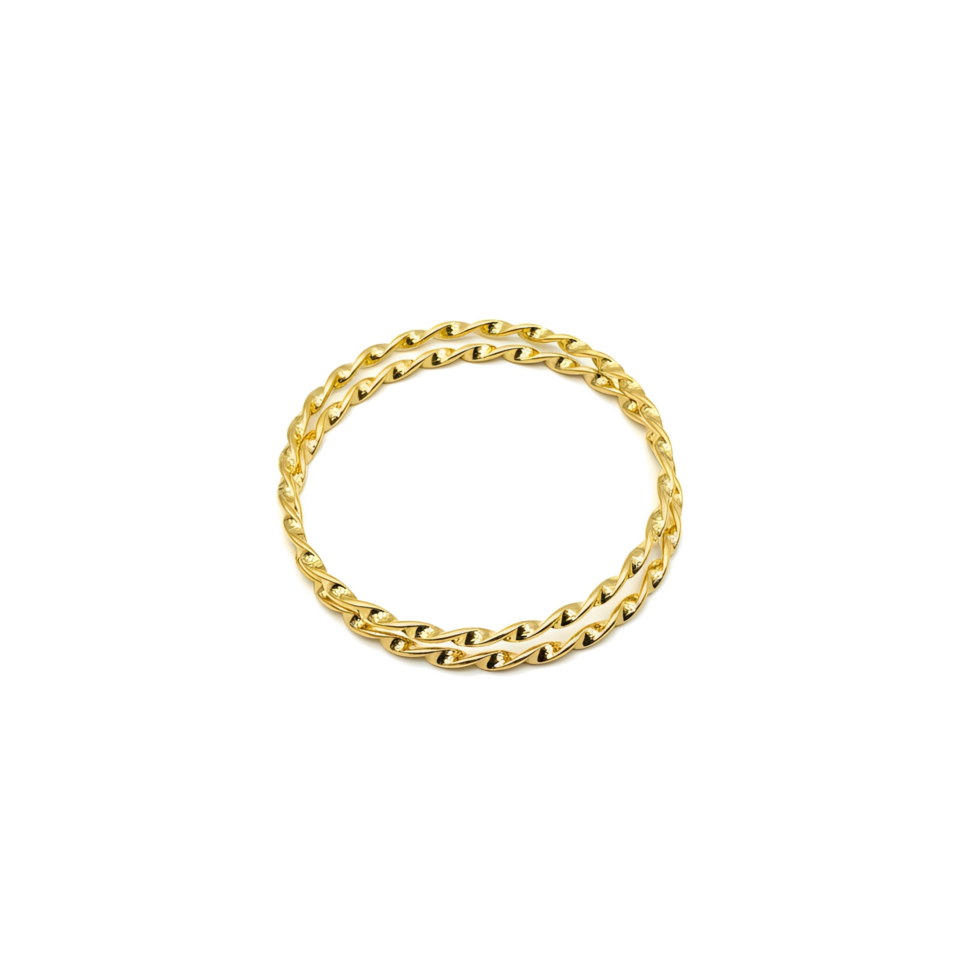 Gold Twisted Rope Bangle Set - Listing Image