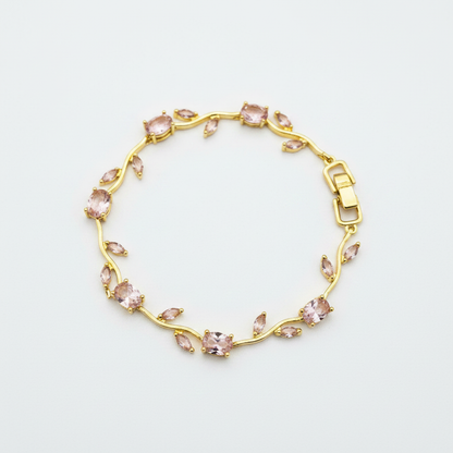 Pink Champagne Tulip Bracelet in Gold