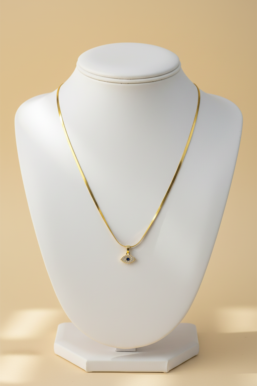 Evil Eye Pendant Necklace - jewelry bust display
