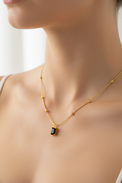 Midnight Luxe Pendant Model Shot - Small Size